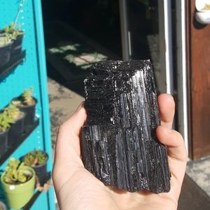 Unique Black Tourmaline Raw Crystal